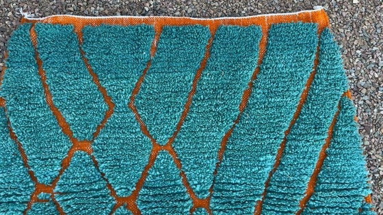 Image 1 of Beni Ouraine Teppich aus reiner marokkanischer Wolle, 2/3 m