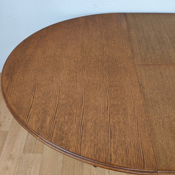 Image 1 of Oval vintage dining table dining room table extendable table