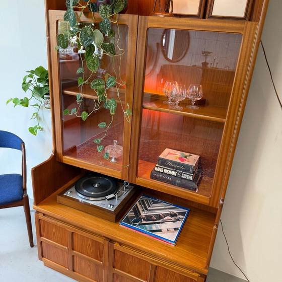 Mobile a parete vintage, vetrina •Nathan furniture•, Vetrine, Legno, Marrone (foto 3 di 12)