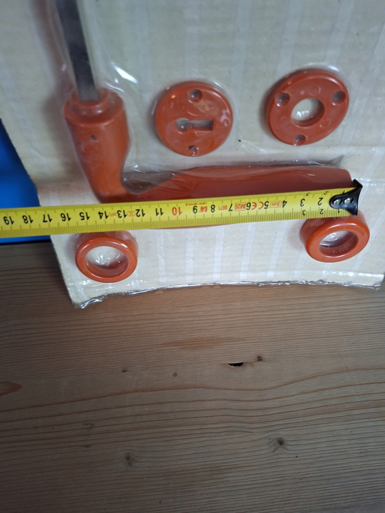 Image 1 of Artemide vintage design orange space age door handle