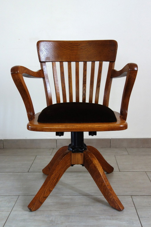 Fauteuil Américain en Chêne, Début XXème