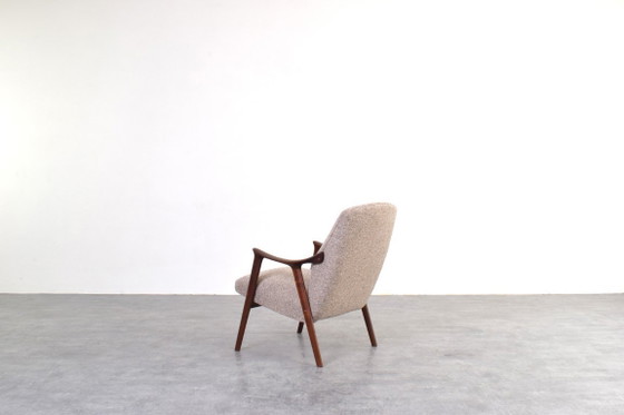 Image 1 of Mid-Century "Tenor" Teak & Boucle Fauteuil van Møre Lenestolfabrikk, jaren 60
