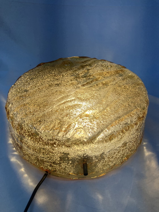 Image 1 of Lampada da soffitto o da parete in vetro ambrato vintage