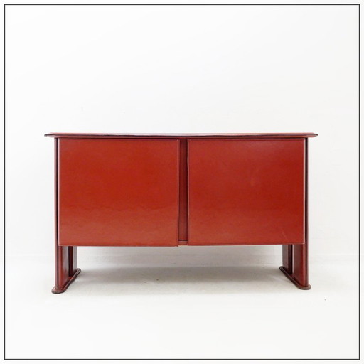 Leather sideboard by De Couro of Brazil - 1980s