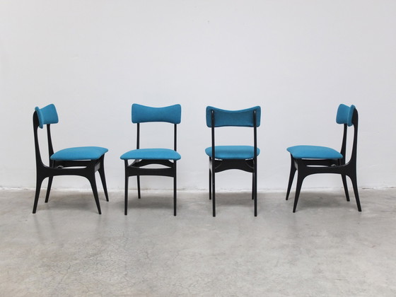 Image 1 of 4 'S3' Eetkamerstoelen van Alfed Hendrickx voor Belform, 1950