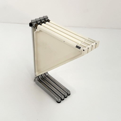 White Plana Folding Table by Giancarlo Piretti for Castelli, 1970s