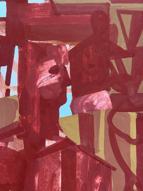 Image 1 of Jozef Hoemaeker (1911-1970) - Abstrakter Roter Mann, 1956