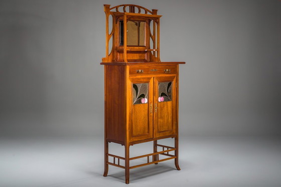 Image 1 of Mobiletto Art Nouveau con specchio, 1890