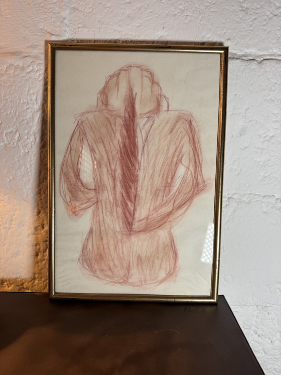 Dessin nu de dos sanguine ancienne – Peintures et dessins, Papier (photo 9 of 9)
