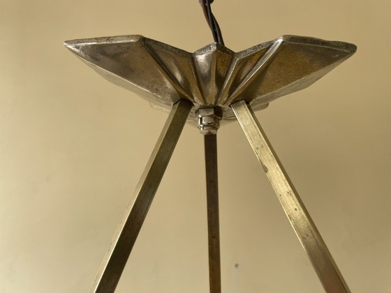 Image 1 of Hanglamp Schaallamp Lamp Art Deco 1930 Model Artisjok Frans