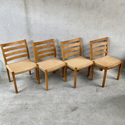 4X chaises de salle à manger J.L Møller