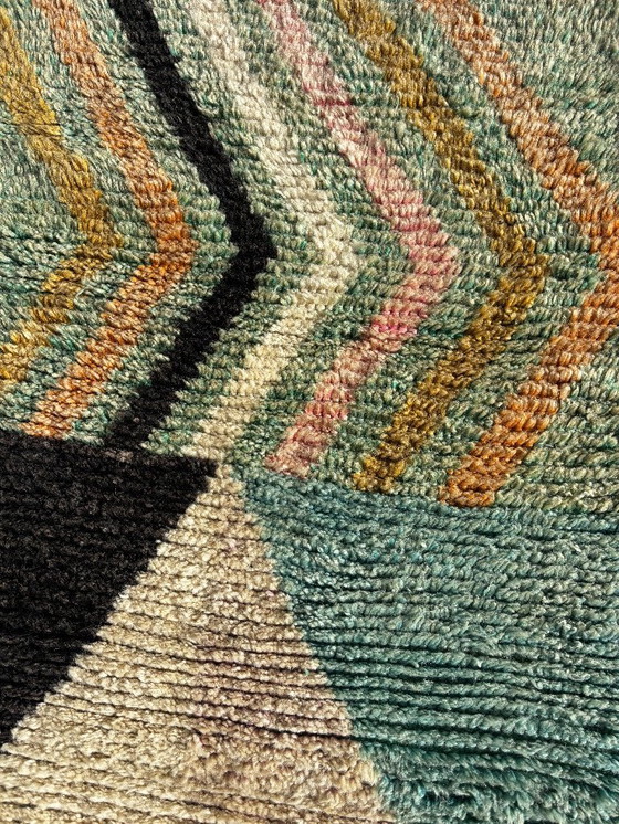 Image 1 of Modern Moroccan Runner Rug 75x370 cm -Moroccan Pastel Wool Hallway Carpet