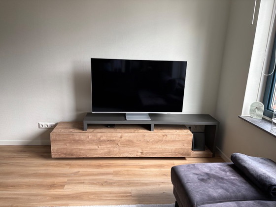TV Meubel Antraciet Eikenhout – Meubella, tv-meubelen, Wood (photo 3 of 5)
