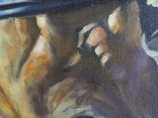 L'Etalon  Huile sur toile - Sylvie AJACQUES