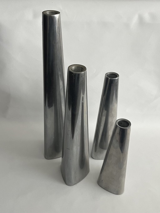 Set of 4 vintage IKEA Rënos candlesticks, design Ehlén Johansson