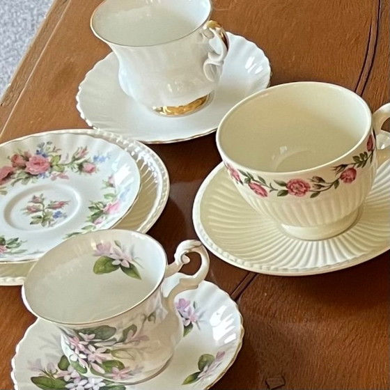 Image 1 of Royal Albert Bone China Coffee Cups Lavender Rose