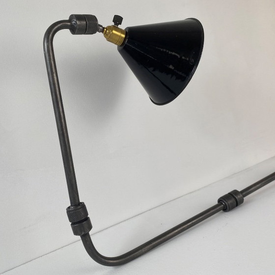 Image 1 of Antieke industriële wandlamp met 3 armen