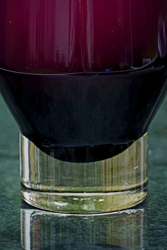 Image 1 of XXL Amethyst Purple Glass Vase - Hand-blown Quality