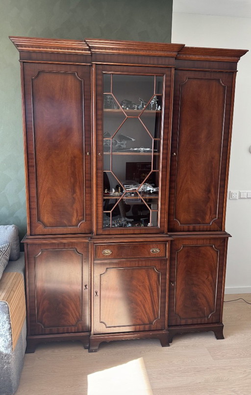 Heldense Exclusive Vitrine/Boekenkast Mahoniehout – vitrinekasten, Glass, Wood