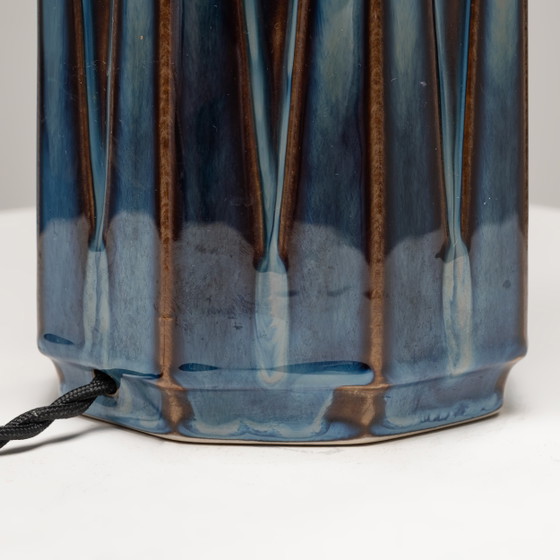 Model 1033 Große Keramik-Tischlampe von Søholm Stentøj, Dänemark, 1960er Jahre, Tischlampen, Braun (Foto 7 von 9)