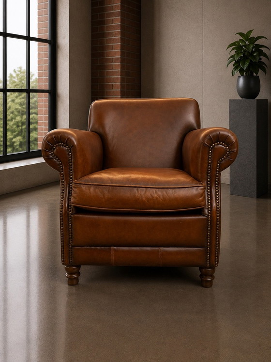Muylaert Fauteuil, Cuir, Marron (photo 2 sur 9)