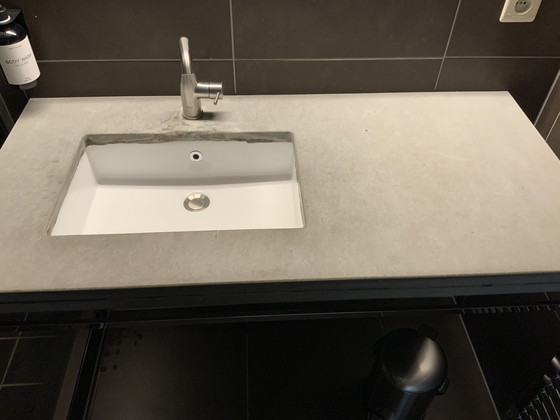 Image 1 of MOAB80 BLOCK washbasin – Italian design, natural stone 120 cm