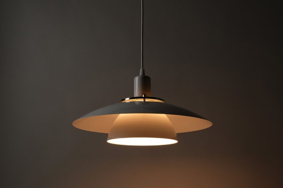 Eglo Multi-Shade Tiered Pendant Lamp, White Lacquered, Scandinavian Modern Lighting. – Metal (photo 3 of 10)