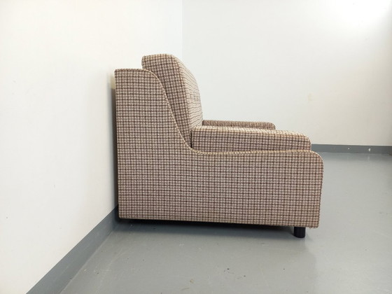 Image 1 of Large vintage armchair upholstered in wool fabric from the 1970s