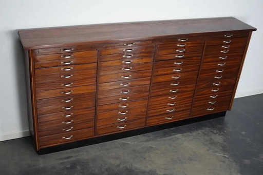 Gran mueble de joyería/relojería holandés vintage de caoba, circa 1930