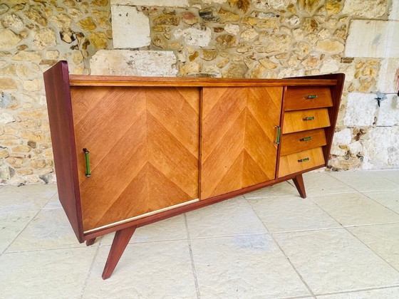 Image 1 of Mid-Century, Ash and Mahogany Sideboard 1950s