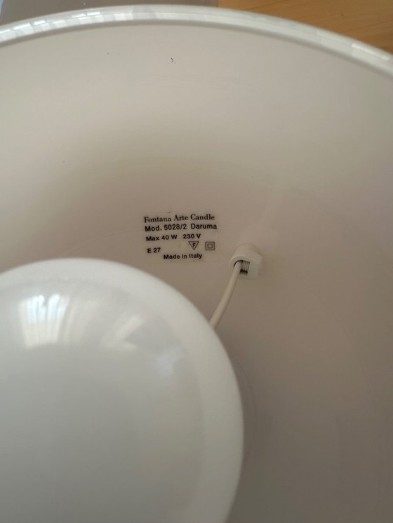 Image 1 of Tafellamp Fontana Arte Durama Wit Glas