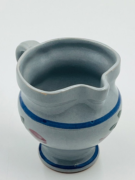 Milk or cream jug in Betschdorf Alsace stoneware, Table accessories, Ceramic, Grey, Rustic (photo 6 of 8)