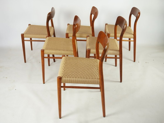Image 1 of 6xNiels Otto Möller Teakholz Stühle Danish Design Mid Century 60er