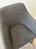 Chair metal black with dark gray top