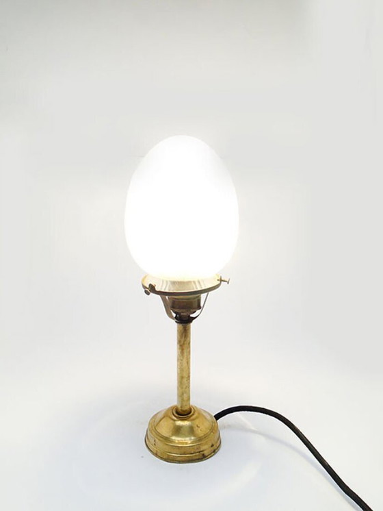 20th Century Desk Lamp, 1890s – Glass, Brass (photo 7 of 10)