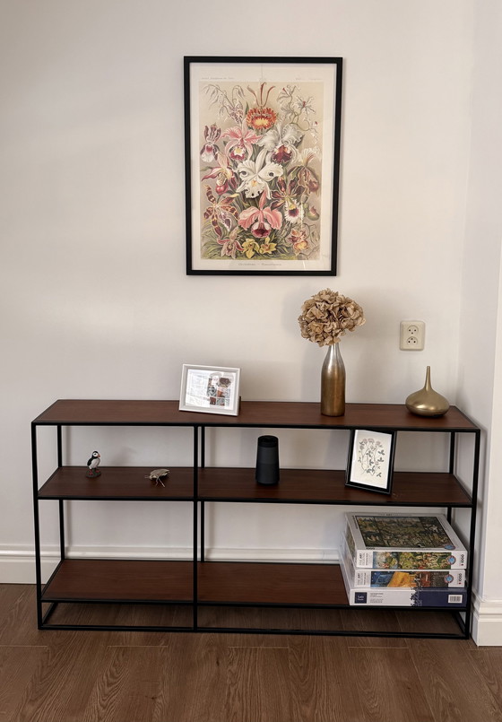 Image 1 of La Redoute Watford Console Rack in Walnut Veneer and Metal