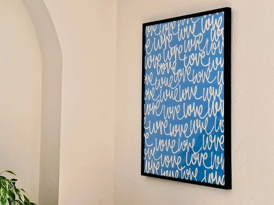 Image 1 of LA POINTE – Himmelblaue Liebe – Gerahmte Künstlerlithografie