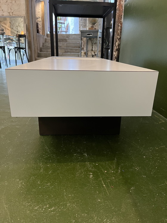 Image 1 of 70s White Formica Planter Table Made by Roche Bobois