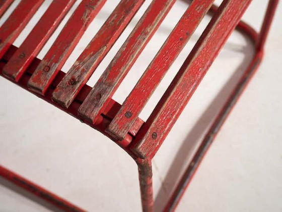 Sedie da giardino rosse antiche (c.1920). Set di 4 pezzi #37 – Wood, Iron (photo 24 of 40)
