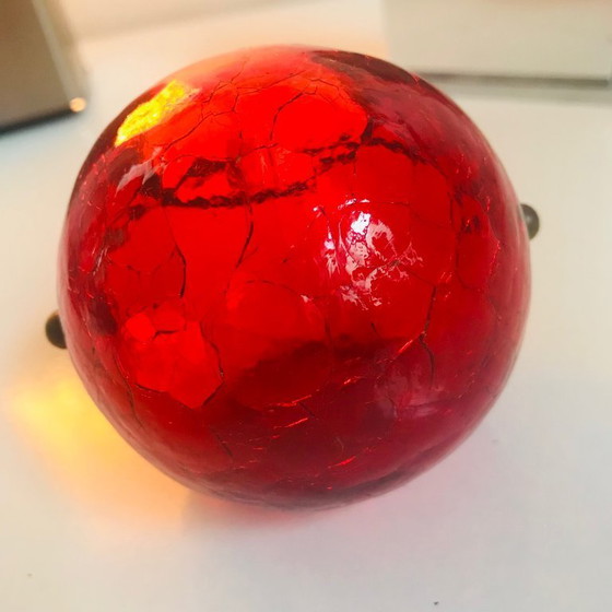 Image 1 of Posacenere vintage - Cristallo smerigliato - Rame - Marita Voigt - Harzkristall - Space Age - 1970