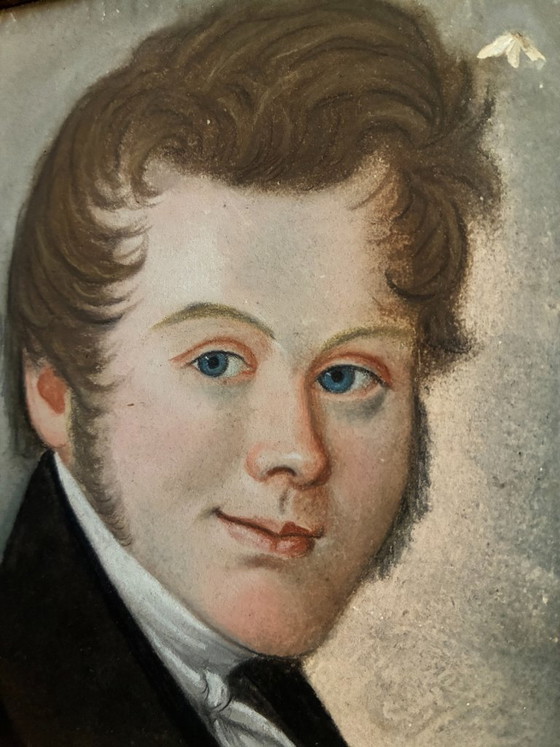 Antiguo Retrato Pastel de un Caballero, c. 1830 – Pinturas y dibujos, Paper (photo 3 of 11)