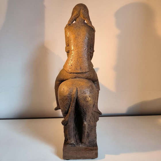 Artista Scuola di Liegi, Ragazza con asino, 1970, Terracotta – Sculture, Ceramic (photo 5 of 12)