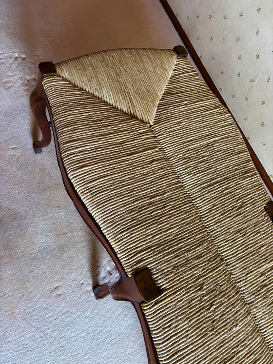 Image 1 of Divano in stile country francese con seduta in vimini