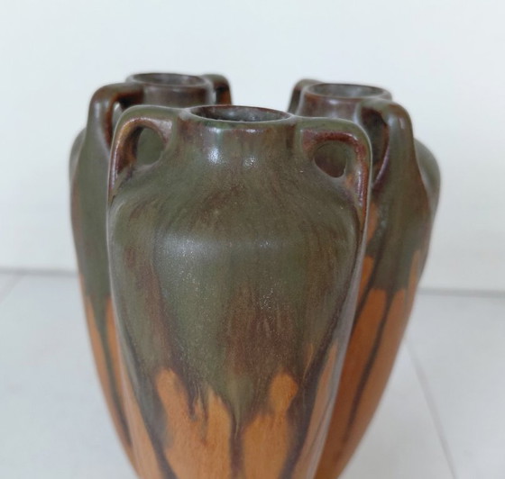 Denbac Art Nouveau, Art Déco Triptych Vase (1920er/30er Jahre) – Vasen, Ceramic (photo 2 of 12)