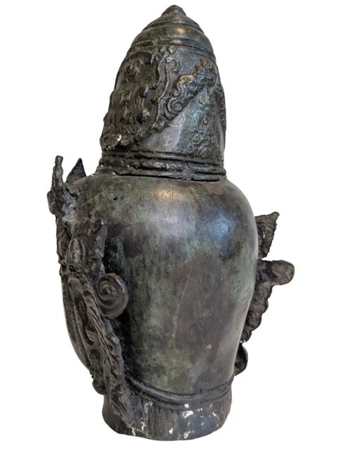 Cabeza de bronce de Vishnu con corona – Esculturas, Bronze (photo 6 of 9)