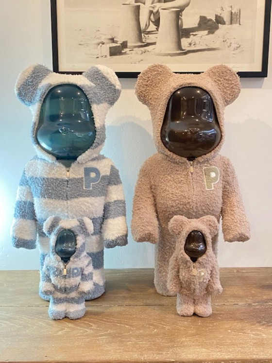 Image 1 of Bearbrick Gelato Pique Marrone Beige BEG 1000% 70cm Medicom 2022