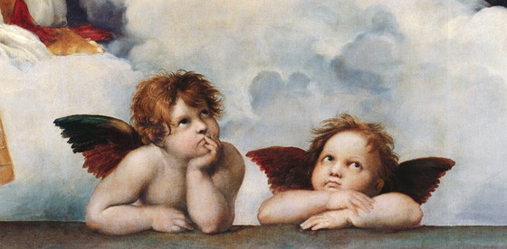 Image 1 of Raffaello Santi, Cherubini Detail of the Sistine Madonna