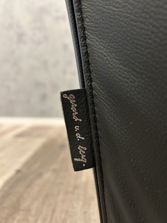 Image 1 of Gerard van den Berg – black leather designer armchair