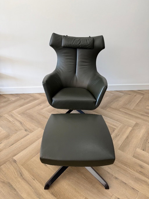 Fauteuil en cuir design en stock
