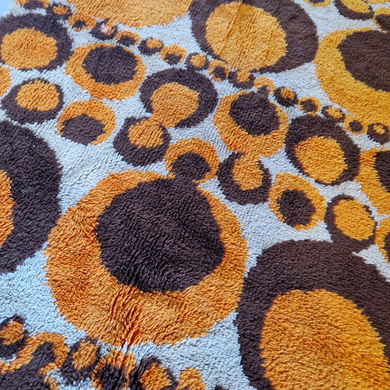 Image 1 of 70s vintage space age wool rug